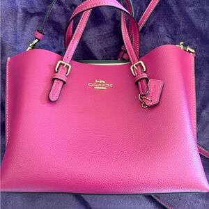 Coach Fuchsia Leather Tote